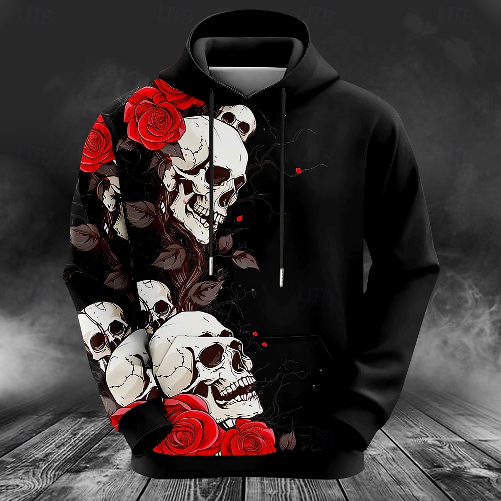 Outdoor Hunting Hoodie - هودي رجالي بطبعة الغزلان، سترة رياضية