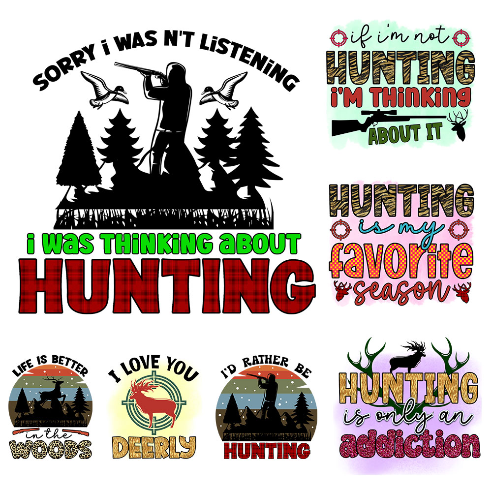 Outdoor Hunting Pictures - رقع قابلة للكي بالحرارة بتصميمات مواسم