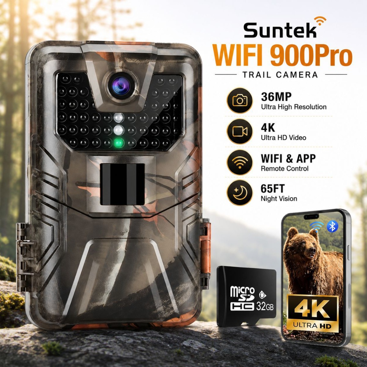 Outdoor Hunting Camera Wireless - كاميرا صيد خارجية بدقة 4K مع