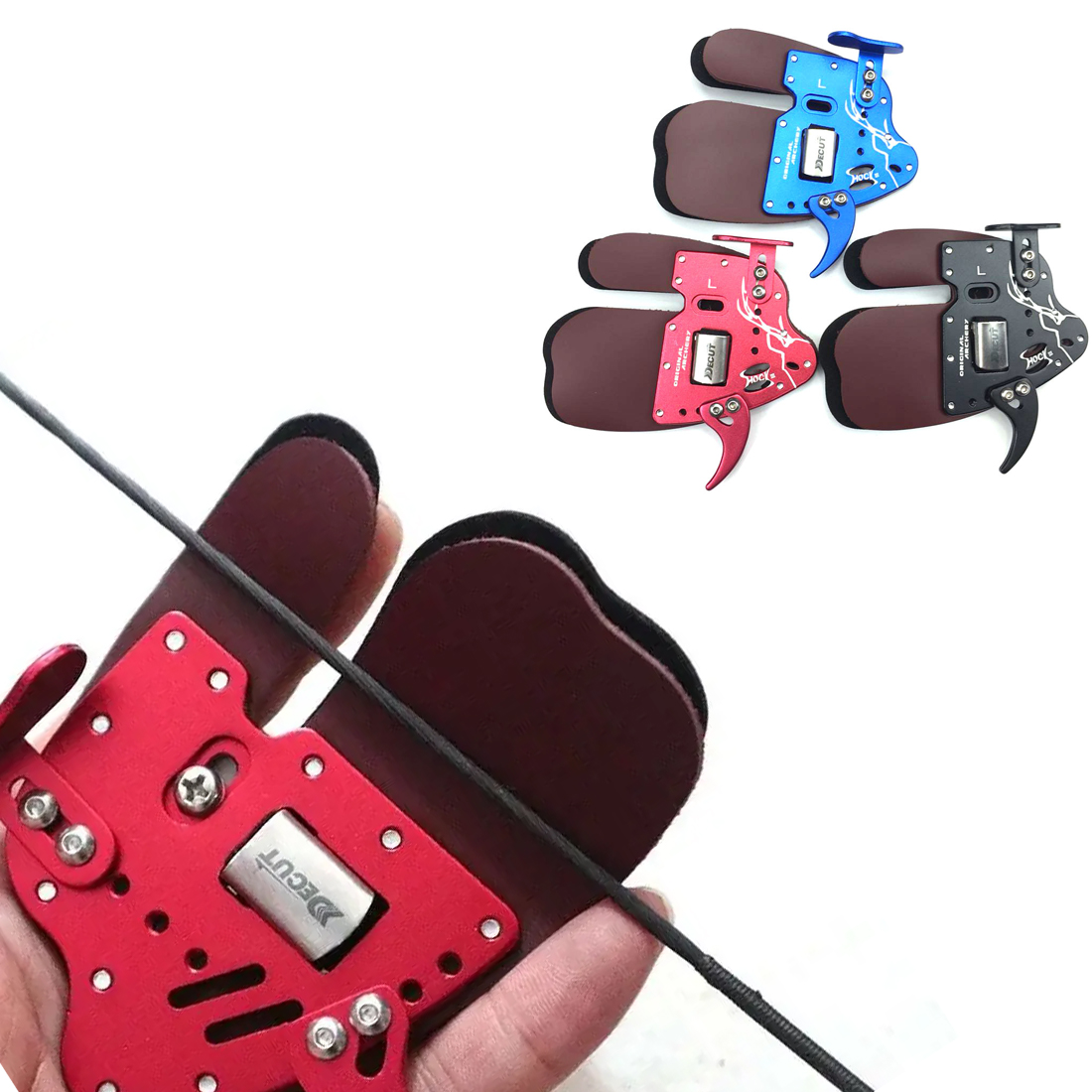 Outdoor Hunting Gloves - DECUT الرماية إصبع تبويب الحرس هوك