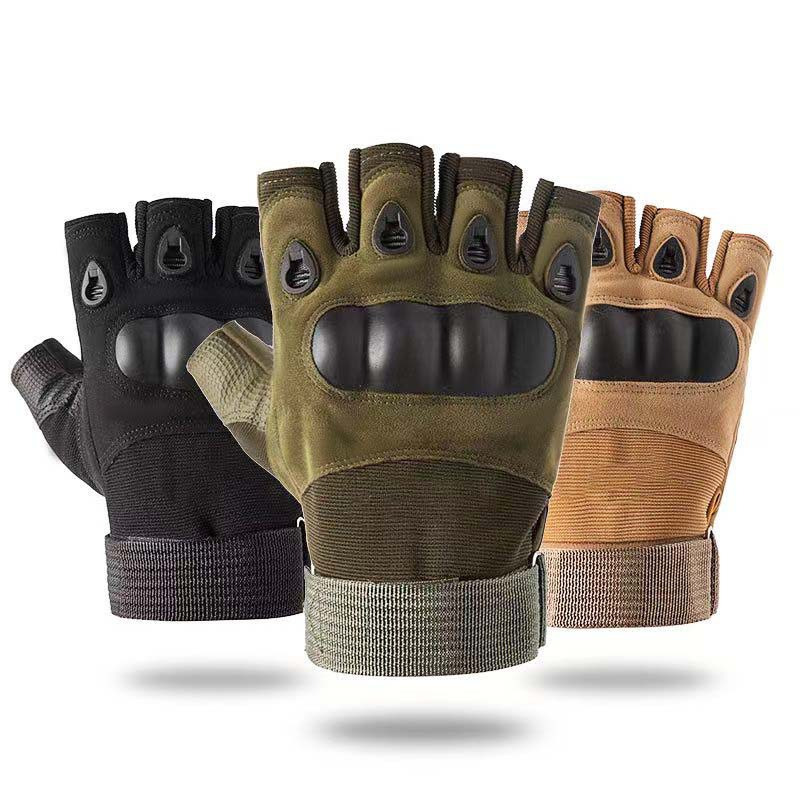 قفازات تكتيكية خارجية نصف إصبع - مراجعة Outdoor Hunting Gloves وسعره
