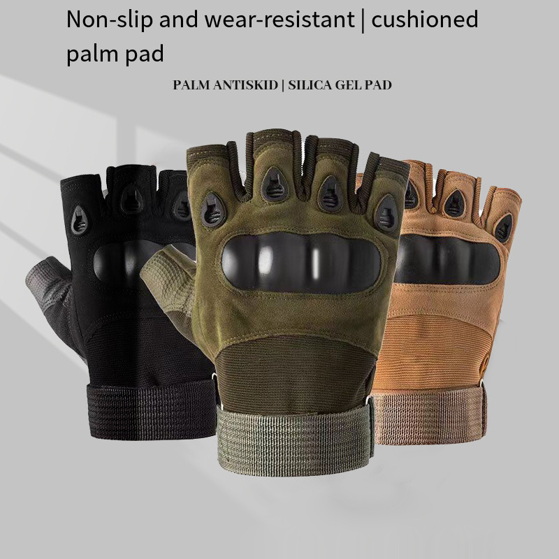 قفازات تكتيكية خارجية نصف إصبع - مراجعة Outdoor Hunting Gloves وسعره