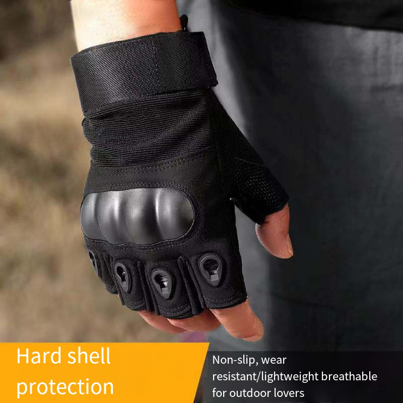قفازات تكتيكية خارجية نصف إصبع - مراجعة Outdoor Hunting Gloves وسعره