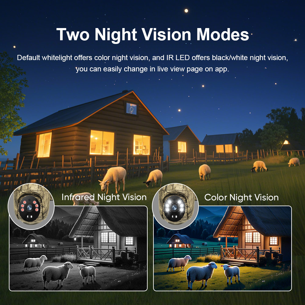 LS VISION-كاميرا أمان شمسية خا - مراجعة Outdoor Hunting Camera Wireless وسعره