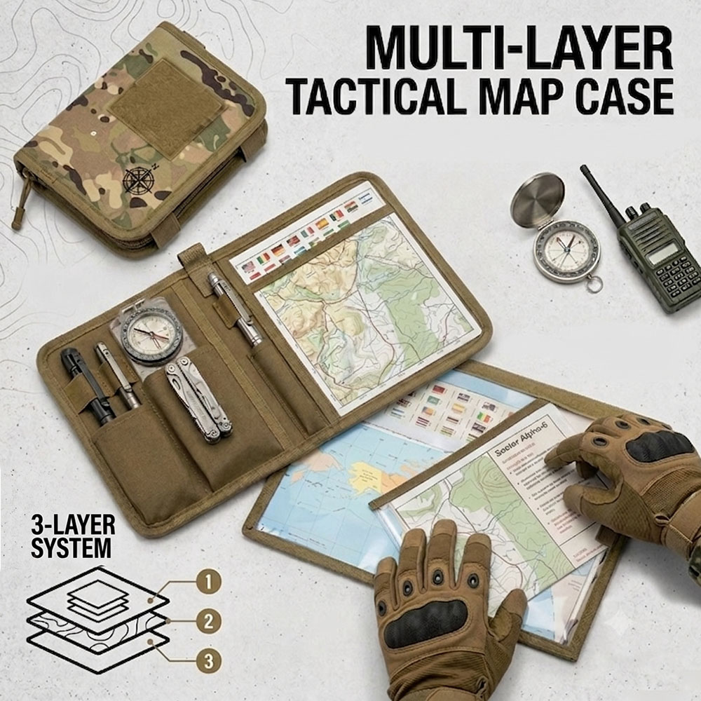 حقيبة خرائط تكتيكية قابلة للطي - مراجعة Outdoor Hunting Maps وسعره