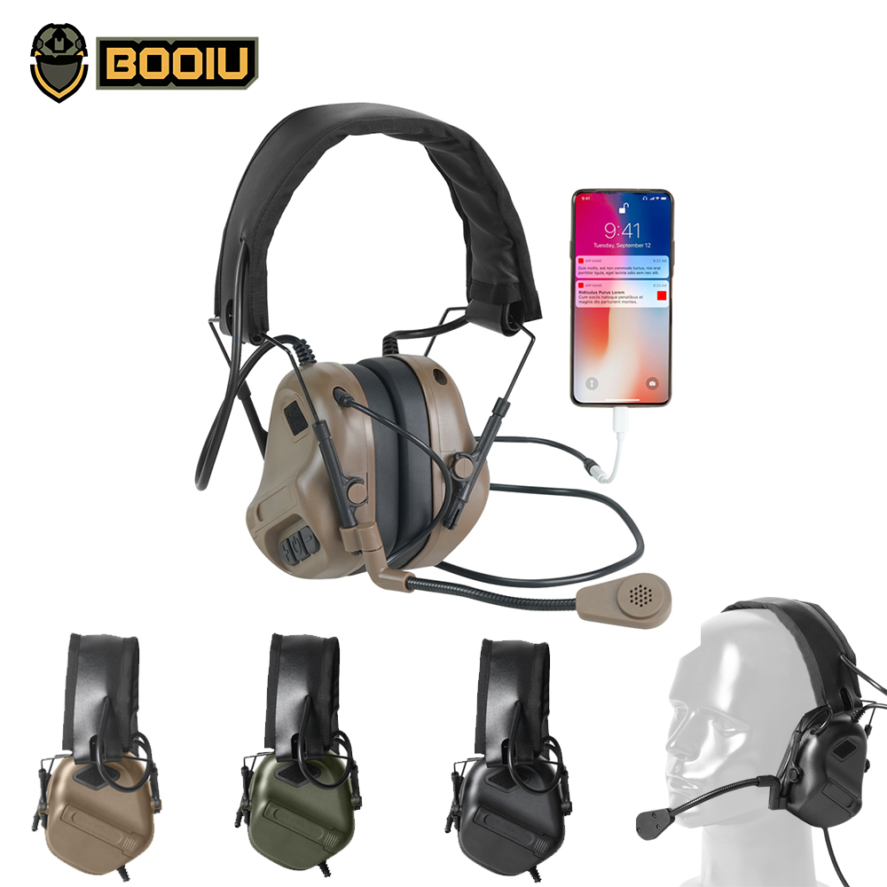 BOOIU التكتيكية الإلكترونية اط - مراجعة Shooting Ear Muff وسعره