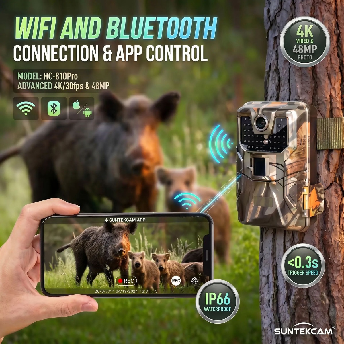 كاميرا صيد خارجية بدقة 4K مع و - مراجعة Outdoor Hunting Camera Wireless وسعره