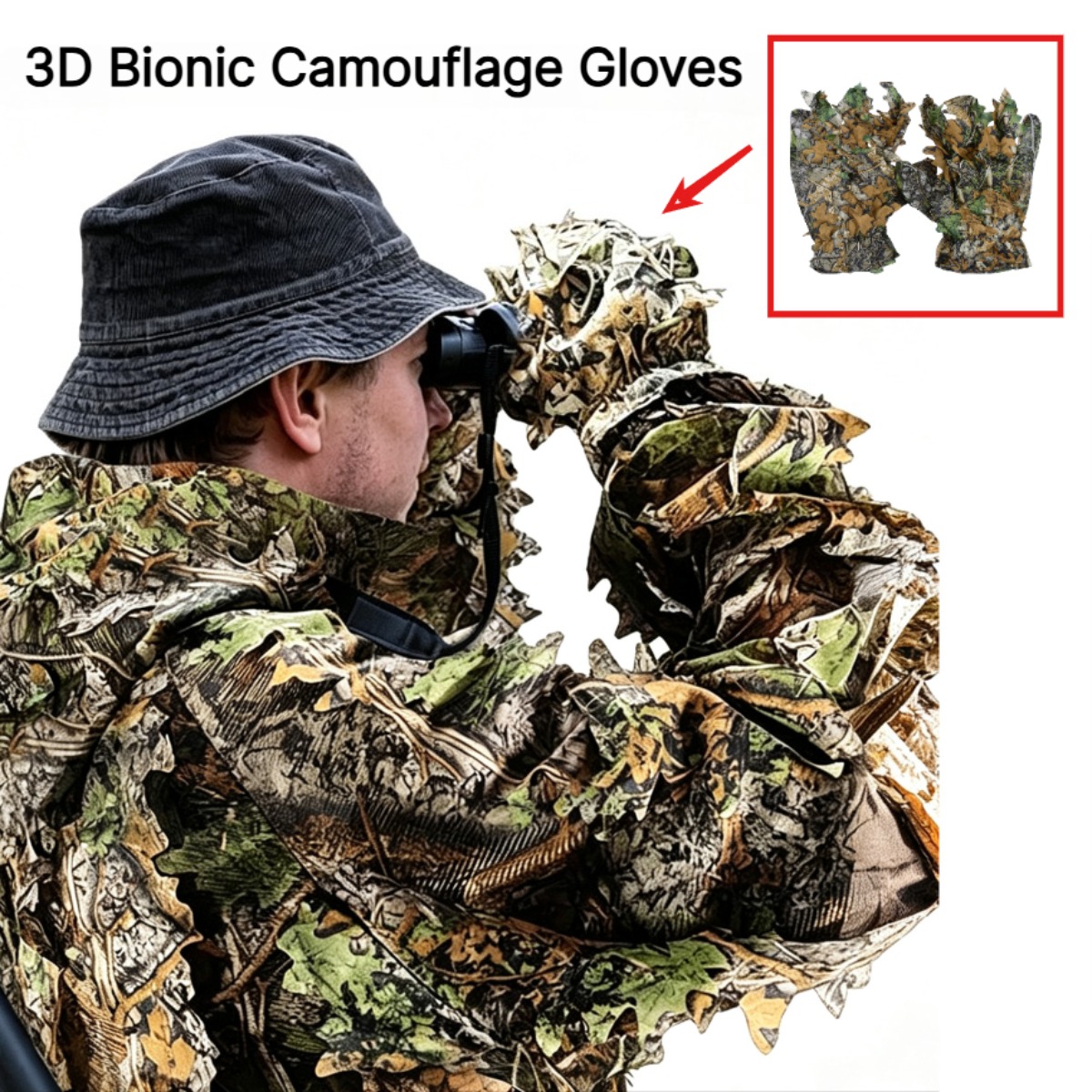 قفازات صيد ثلاثية الأبعاد بتصم - مراجعة Outdoor Hunting Gloves وسعره